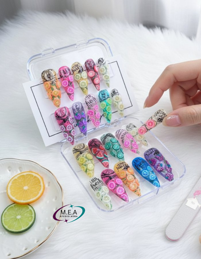 Fruits Éclat – Press-on nails faits main