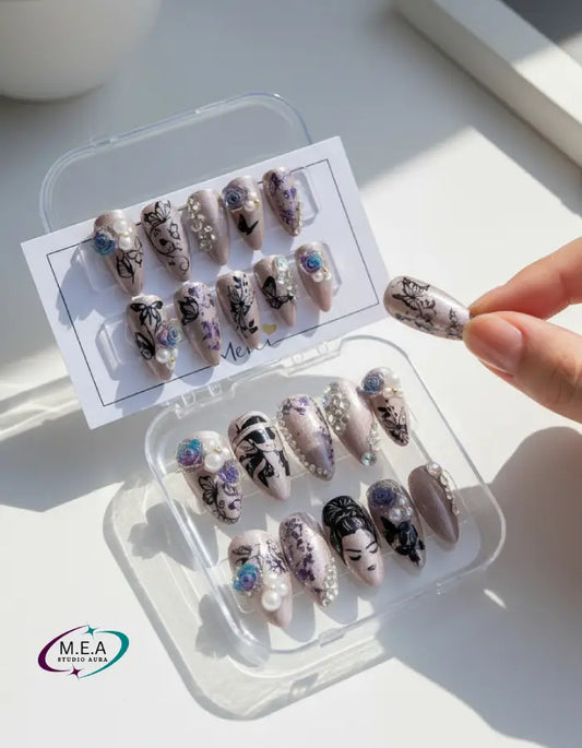 Éclat Doré – Press-on nails faits main