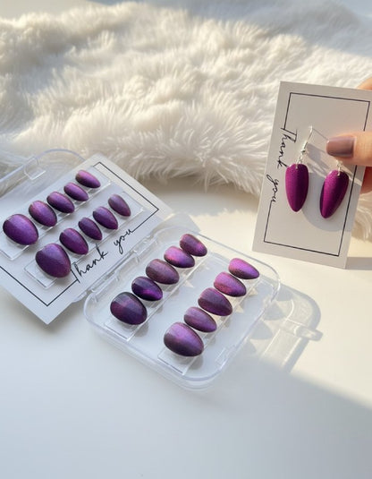 The Duo – Mystère Violet | Amande Courte & Boucles Amande