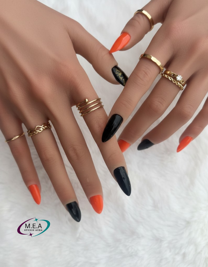 Éclat d’Ambre – Press-on nails faits main