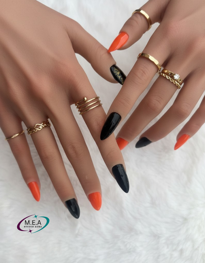 Éclat d’Ambre – Press-on nails faits main