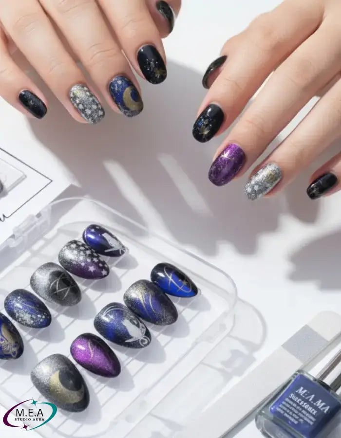 Éclat Stellaire – Press-on nails faits main