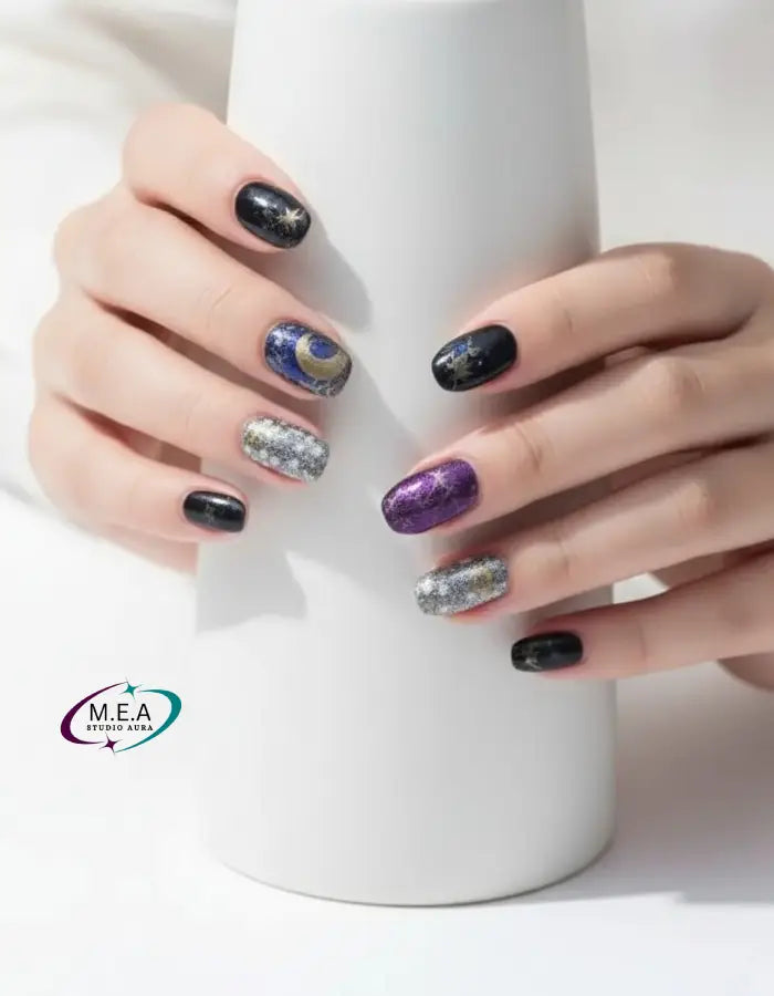Éclat Stellaire – Press-on nails faits main