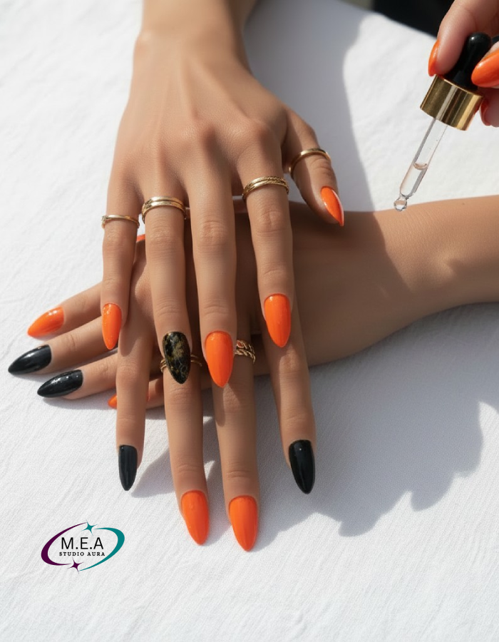 Éclat d’Ambre – Press-on nails faits main