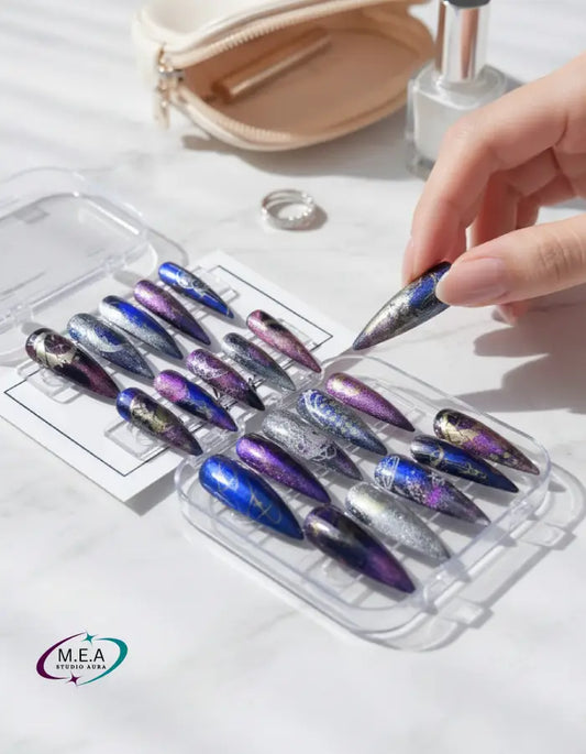 Éclat Stellaire – Press-on nails faits main