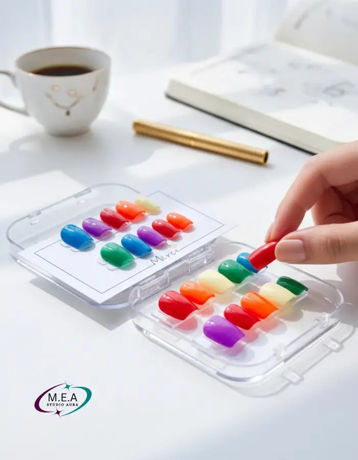 Rainbow Pride – Press-on nails faits main