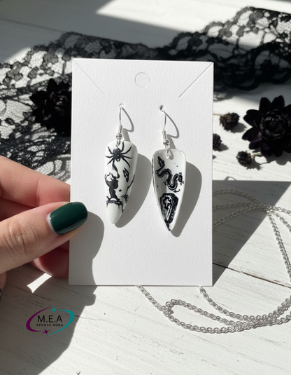 Boucles d'oreilles gothiques — Femme Diable & Oeil