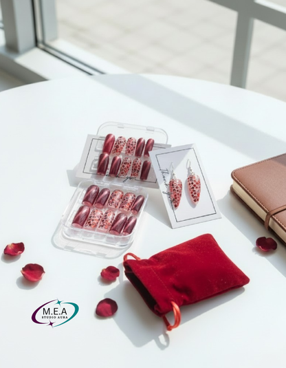 The Duo – Cœur Passion | Carré Medium & Boucles Stiletto