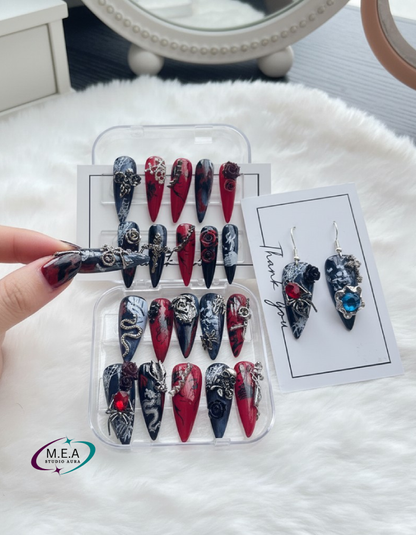 The Duo – rouge & noir | Stiletto & Boucles Stiletto