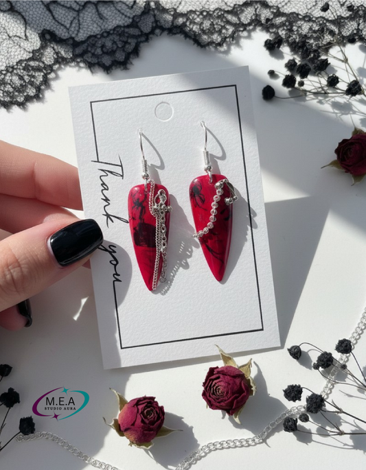 Boucles d'oreilles gothiques — Diable & Visage