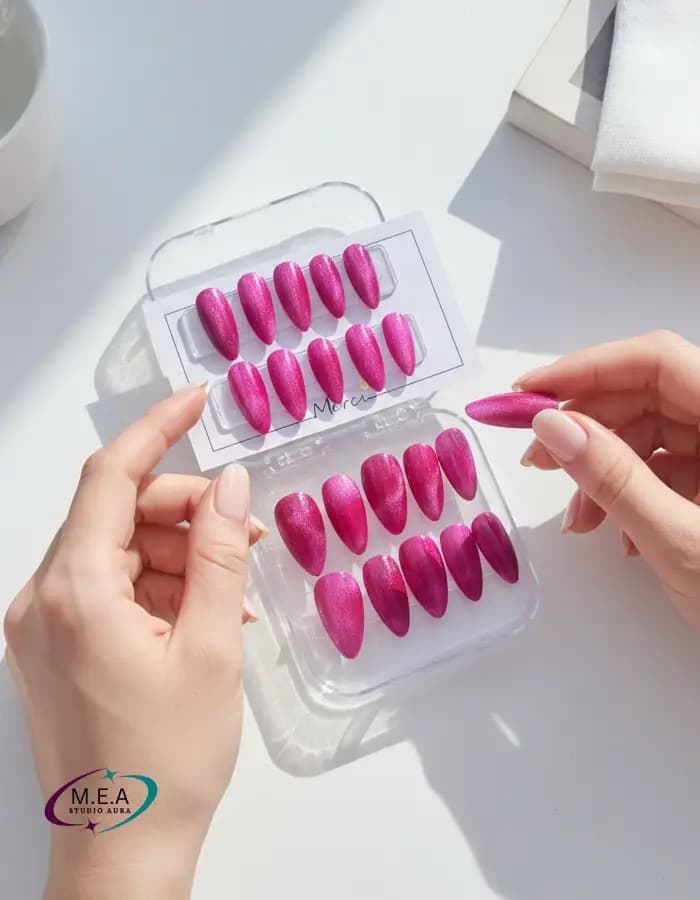 Velours Mystique – Press-on nails faits main