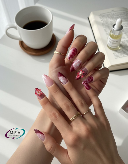 Nude Chocolat Élégance – Press-on nails faits main