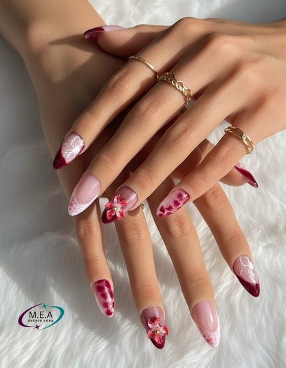 Nude Chocolat Élégance – Press-on nails faits main