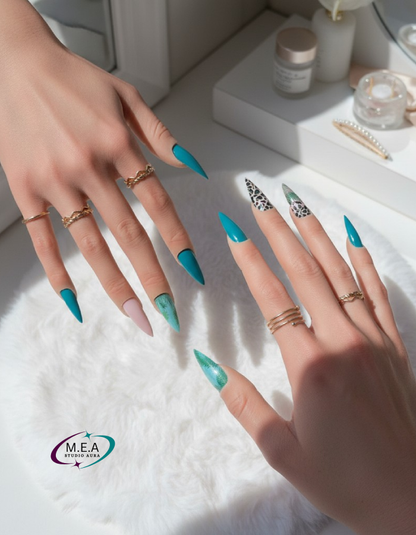 Jungle Sauvage – Press-on nails faits main