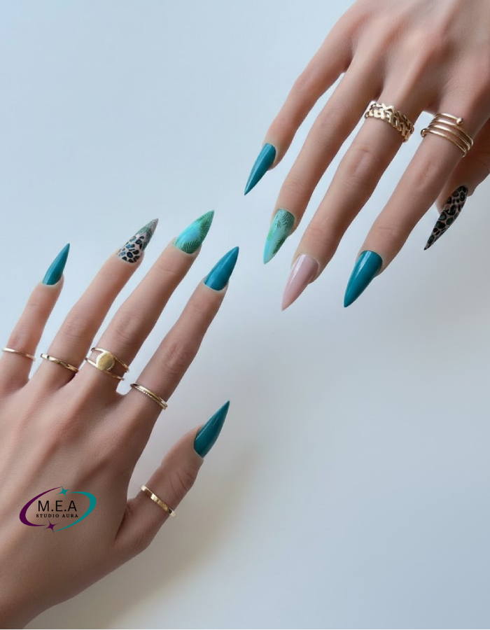 Jungle Sauvage – Press-on nails faits main