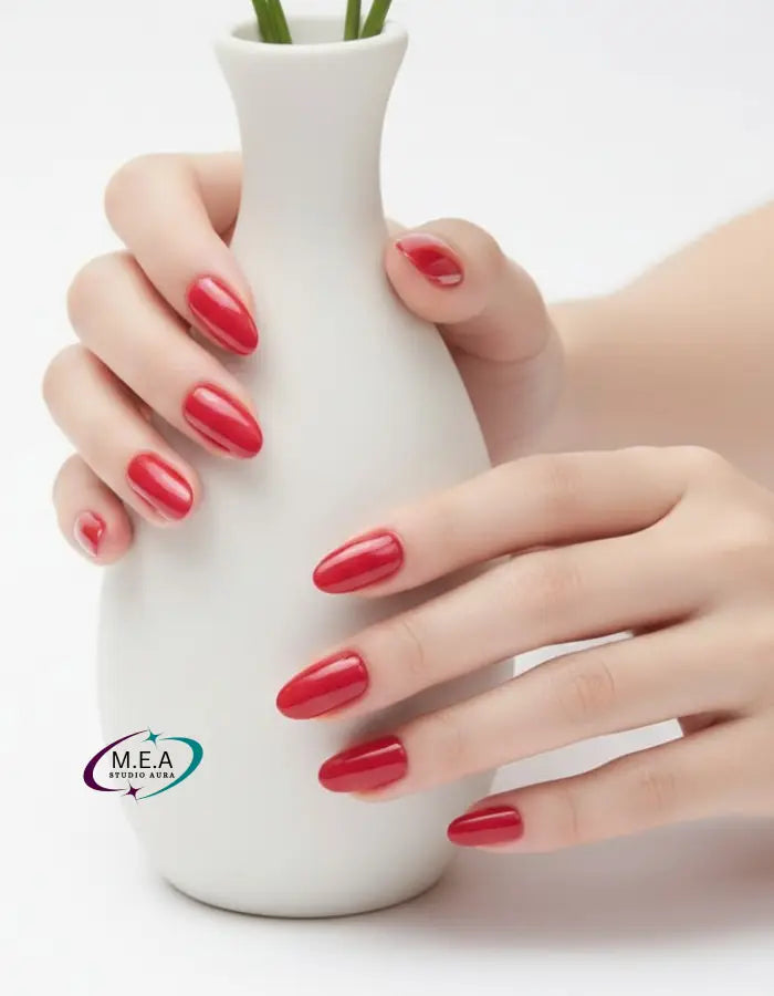 Rouge Absolu – Press-on nails faits main