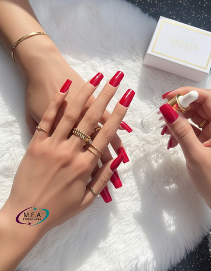 Rouge Absolu – Press-on nails faits main