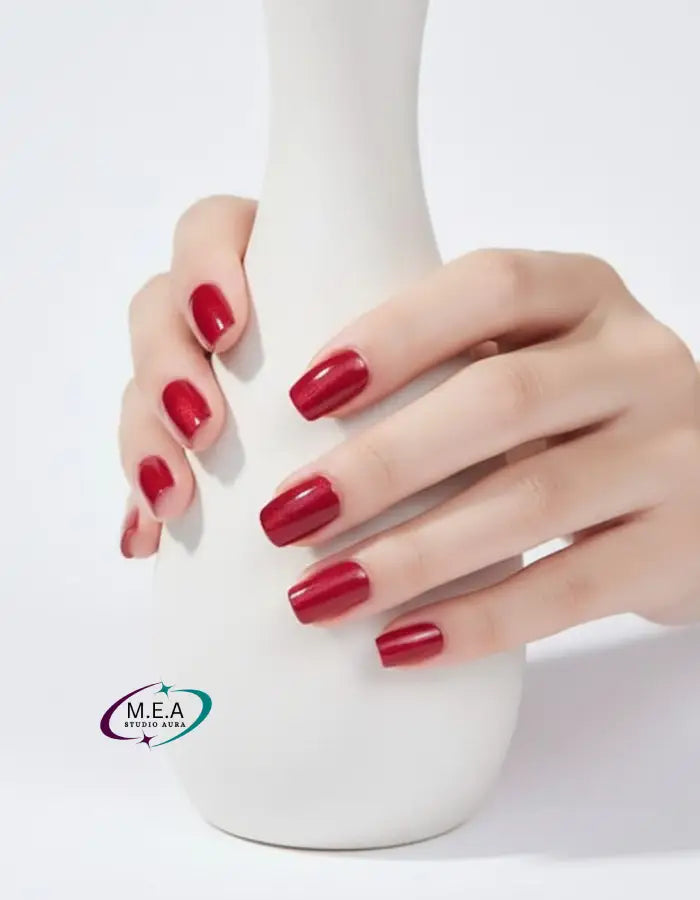 Rouge Absolu – Press-on nails faits main