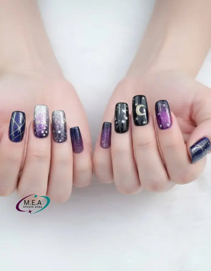 Éclat Stellaire – Press-on nails faits main