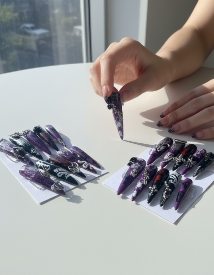 Dark Royale — Stiletto XXL Noir & Prune