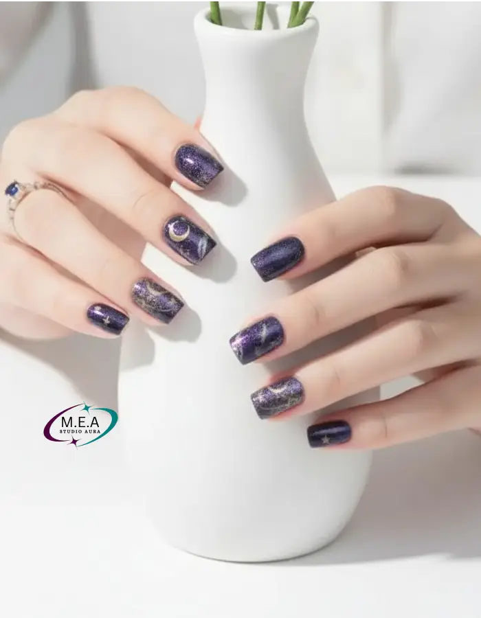 Éclat Stellaire – Press-on nails faits main