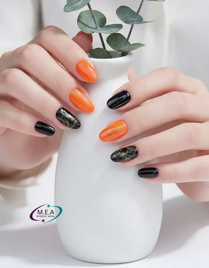 Éclat d’Ambre – Press-on nails faits main