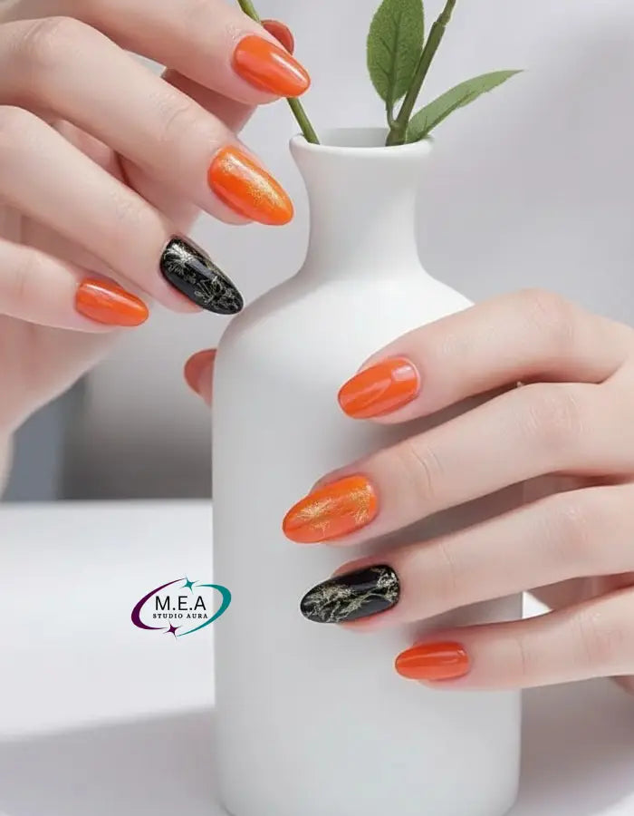 Éclat d’Ambre – Press-on nails faits main