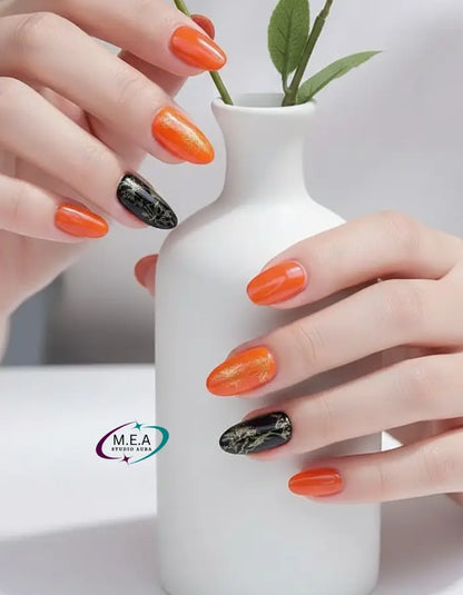 Éclat d’Ambre – Press-on nails faits main