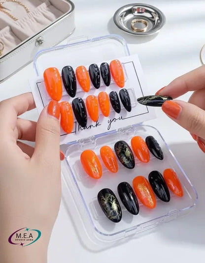 Éclat d’Ambre – Press-on nails faits main