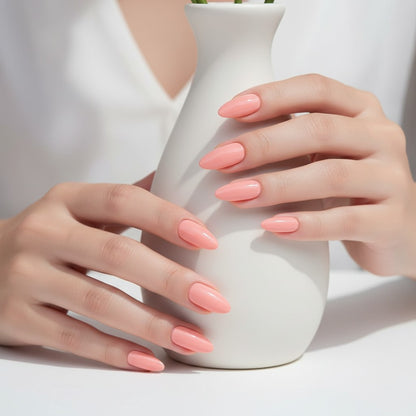 Corail Sunset – Press-on nails faits main