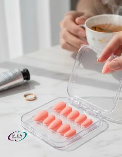 Corail Sunset – Press-on nails faits main