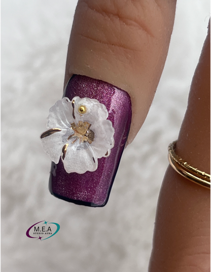 Éclipse Florale – Press-on nails faits main
