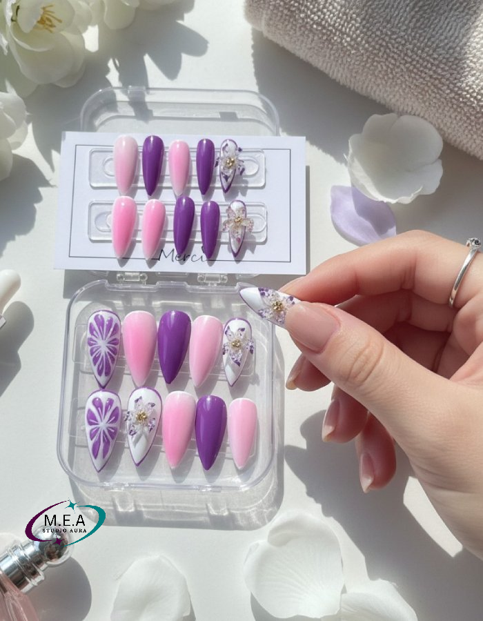Set Press-On Nails – Lilas Citrus