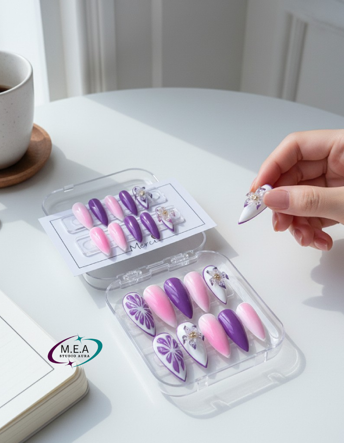 Set Press-On Nails – Lilas Citrus