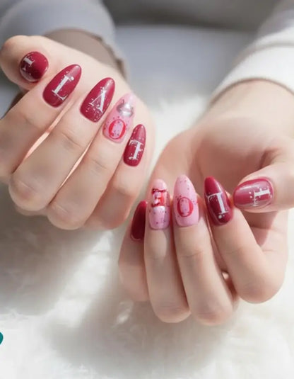 Love Écriture – Press-on nails faits main