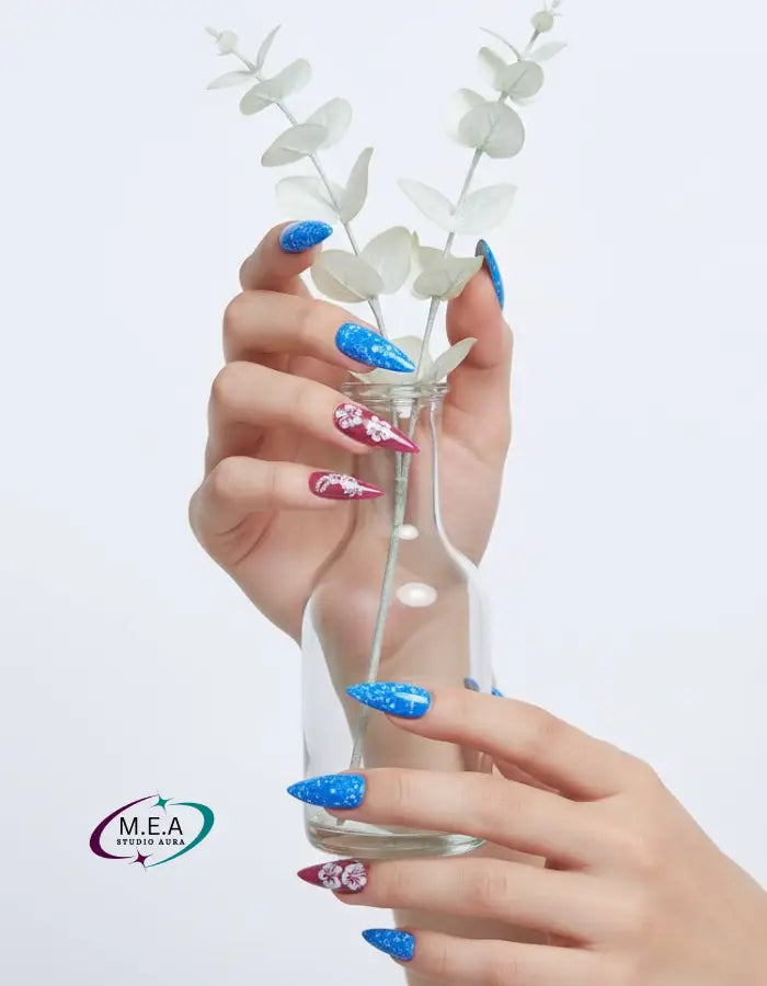 Ohana Bleu – Press-on nails faits main