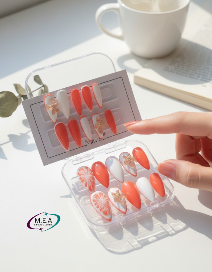 Set Press-On Nails – Agrume Doré