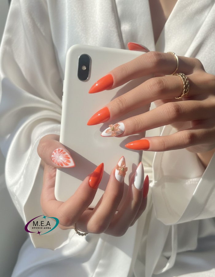 Set Press-On Nails – Agrume Doré