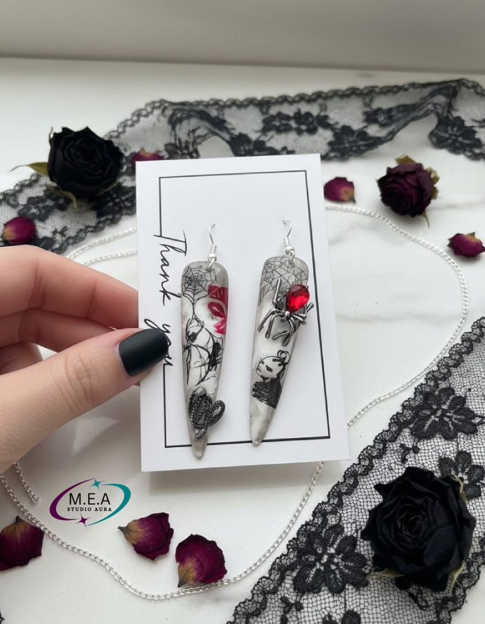 Black Widow — Boucles d'oreilles Gothiques 🖤