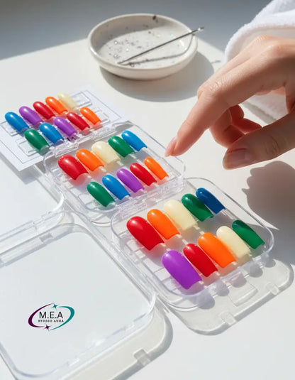 Rainbow Pride – Press-on nails faits main
